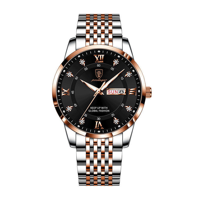 Men's Water-Resistant Quartz Watch with Date