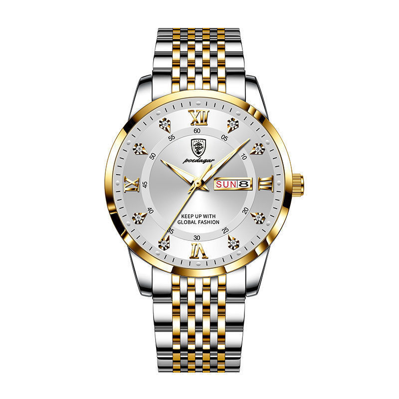 Men's Water-Resistant Quartz Watch with Date