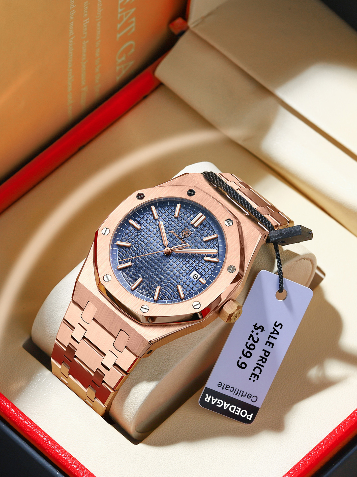 Fashion Men's Quartz Watch with Luminous Hands
