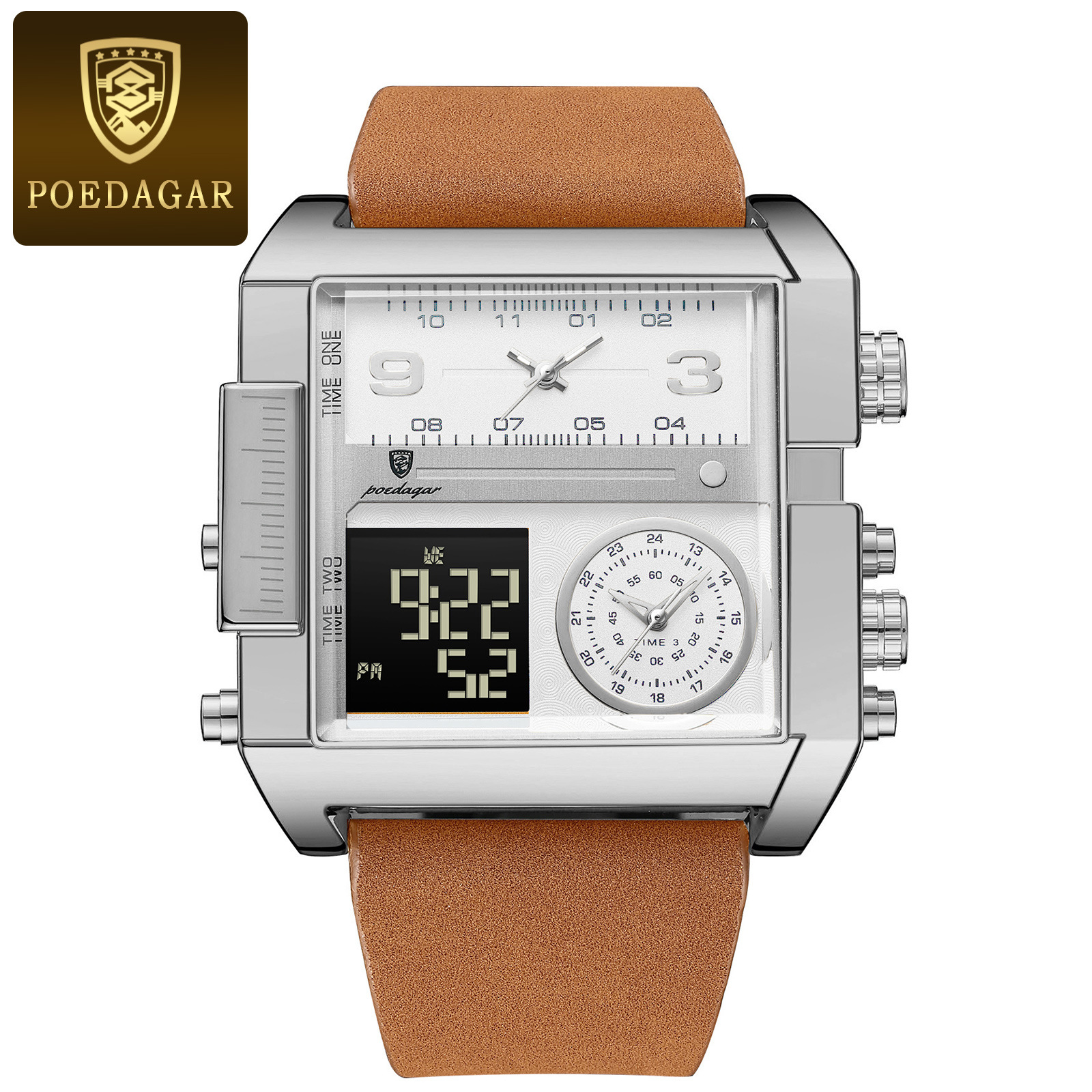 Men's Digital Quartz Watch with Dual Display