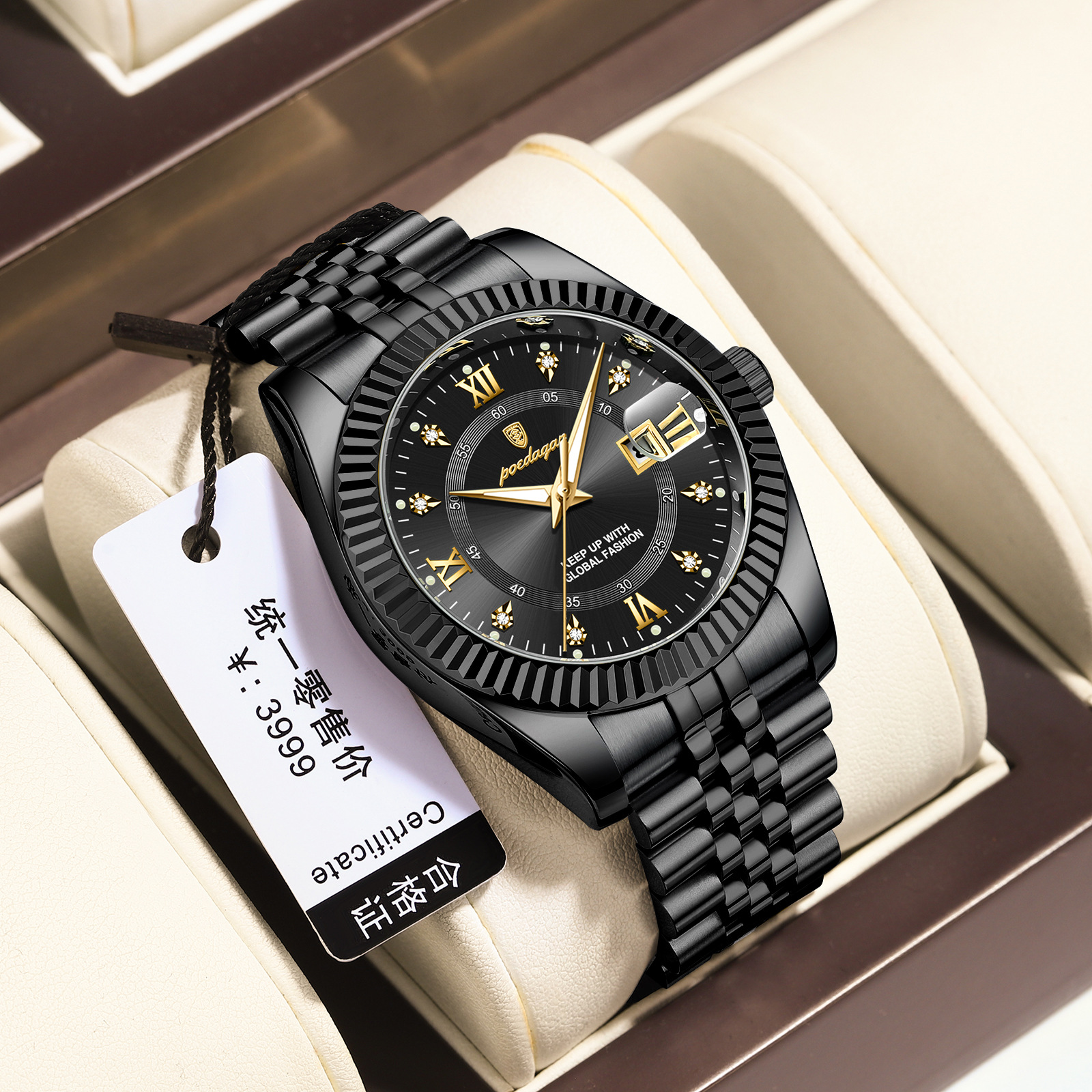 Luxury Business Men's Quartz Wristwatch