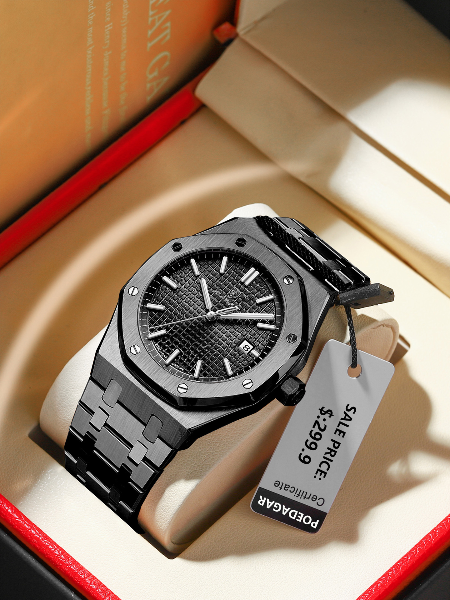 Fashion Men's Quartz Watch with Luminous Hands
