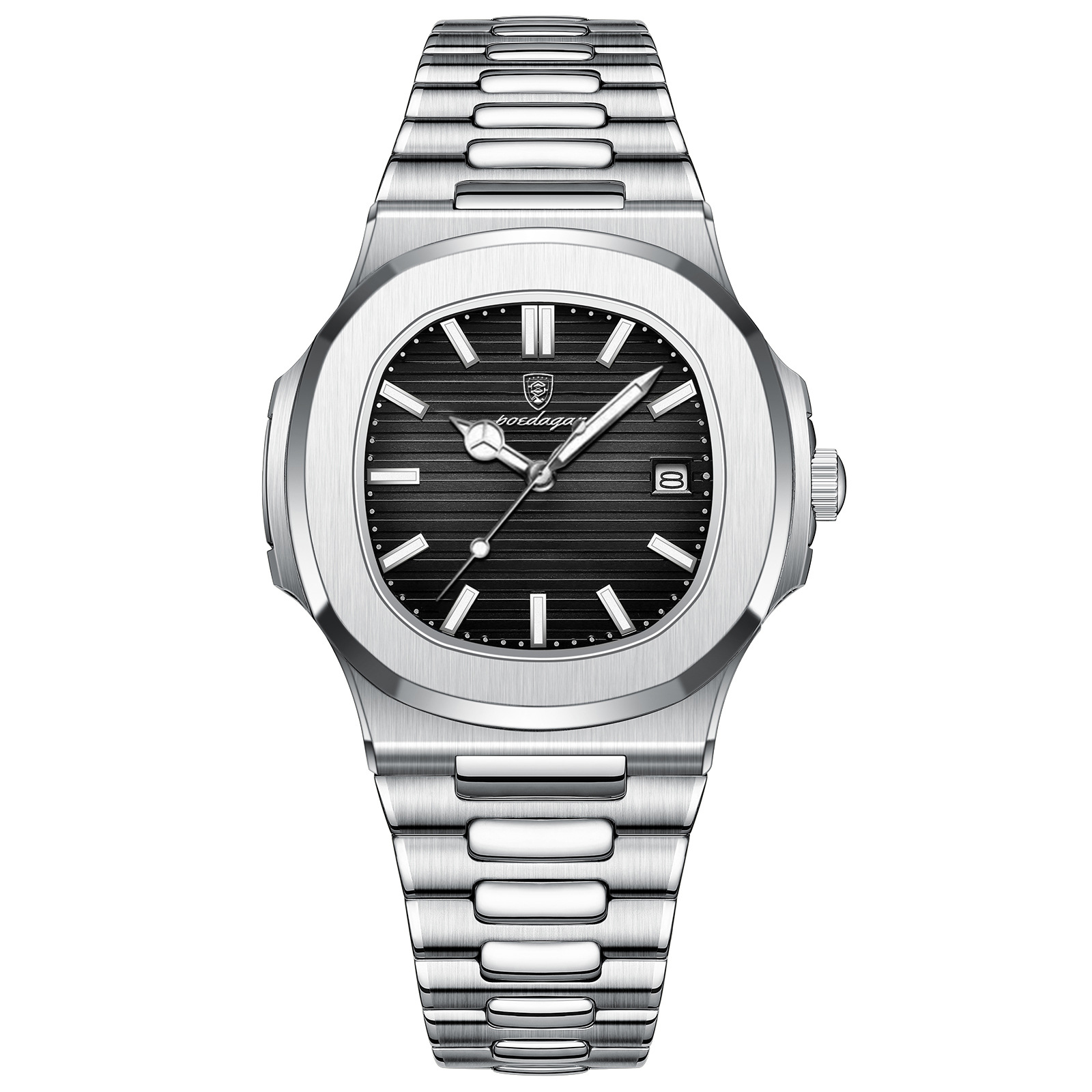 Water-Resistant Men's Quartz Watch with Date Display