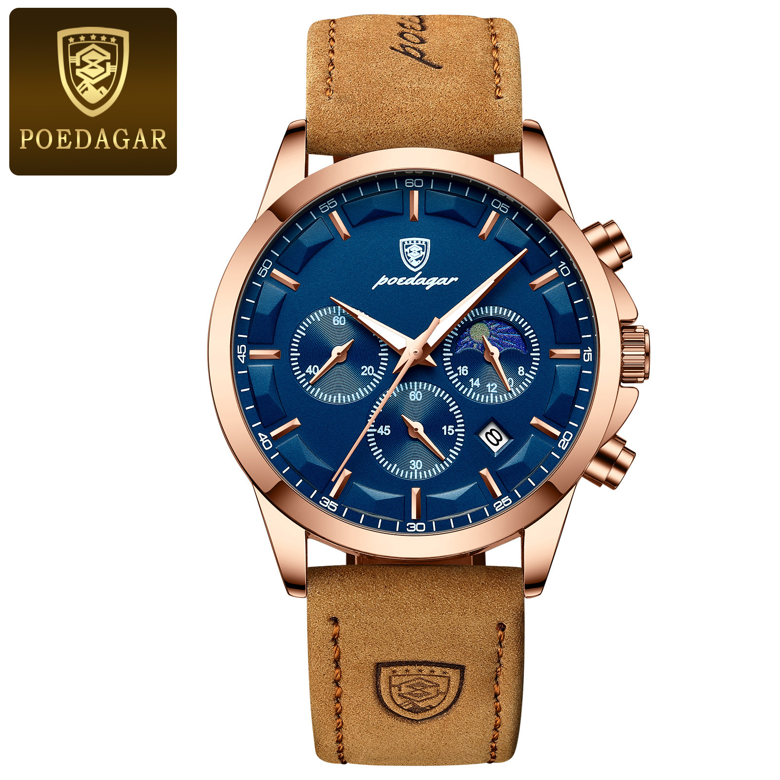 Men's Multifunction Water-Resistant Quartz Watch
