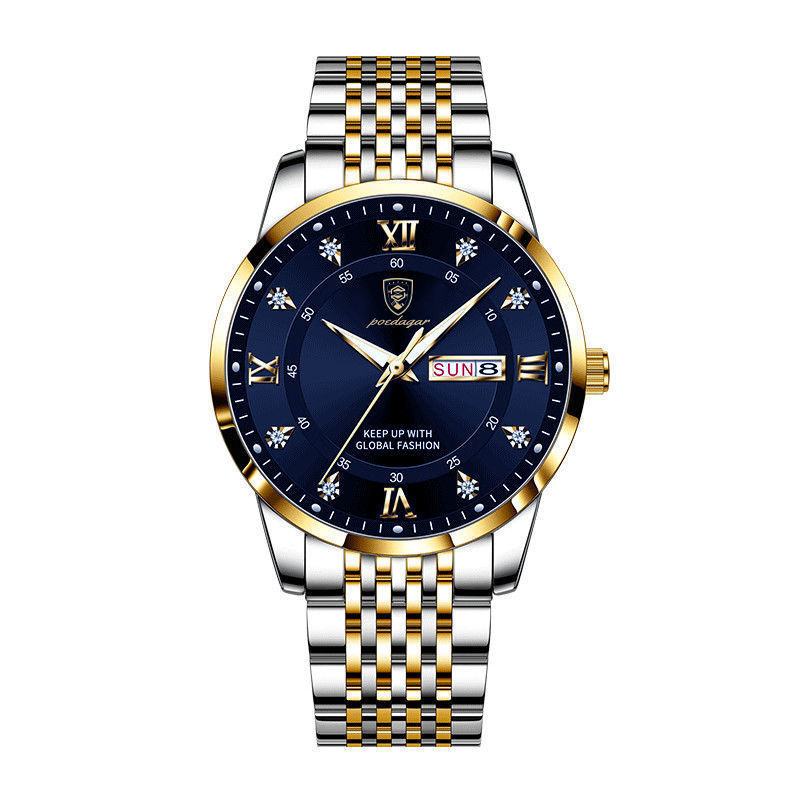 Men's Water-Resistant Quartz Watch with Date