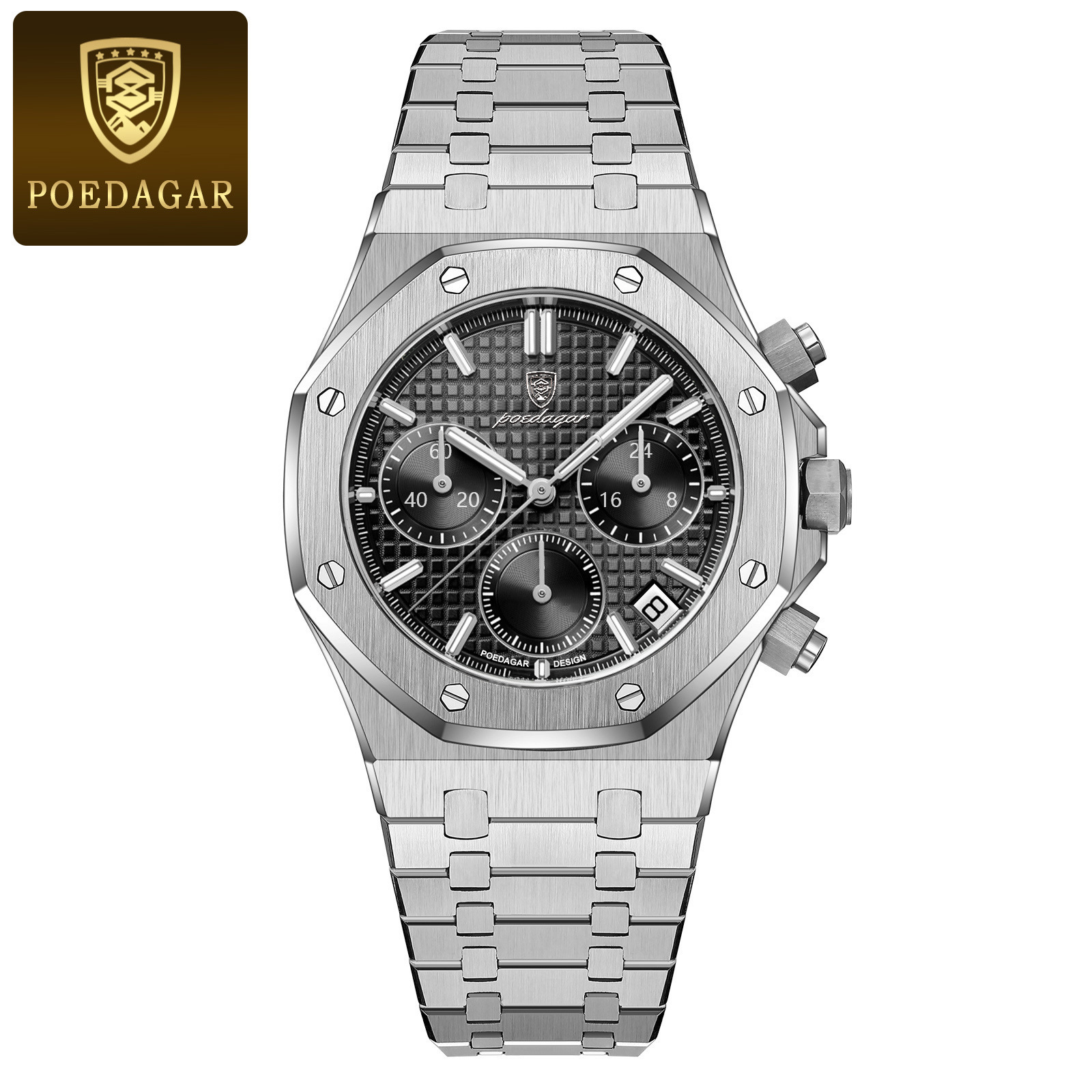 Men's Multifunction Quartz Watch with Luminous Hands