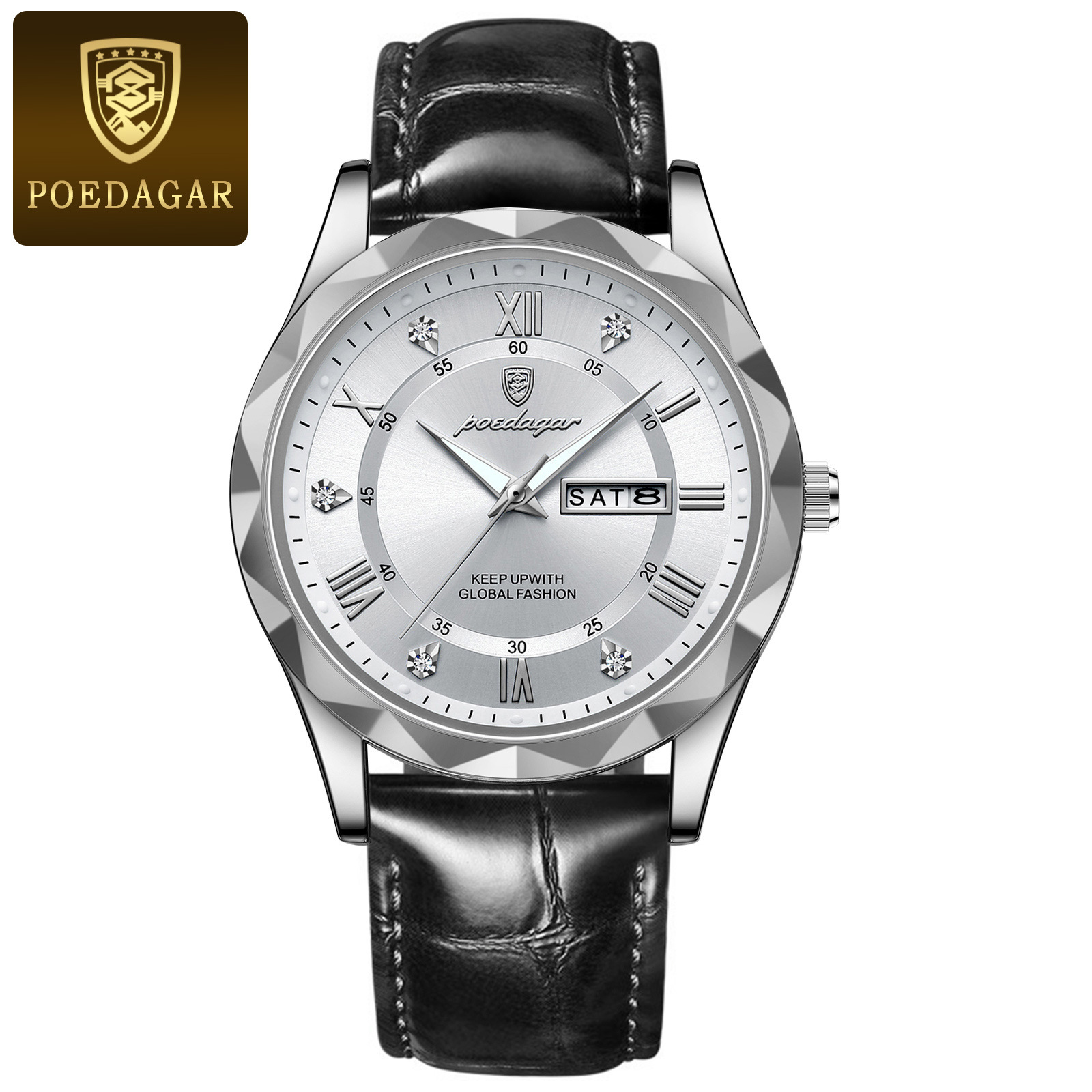 Luxury Men's Leather Strap Quartz Watch