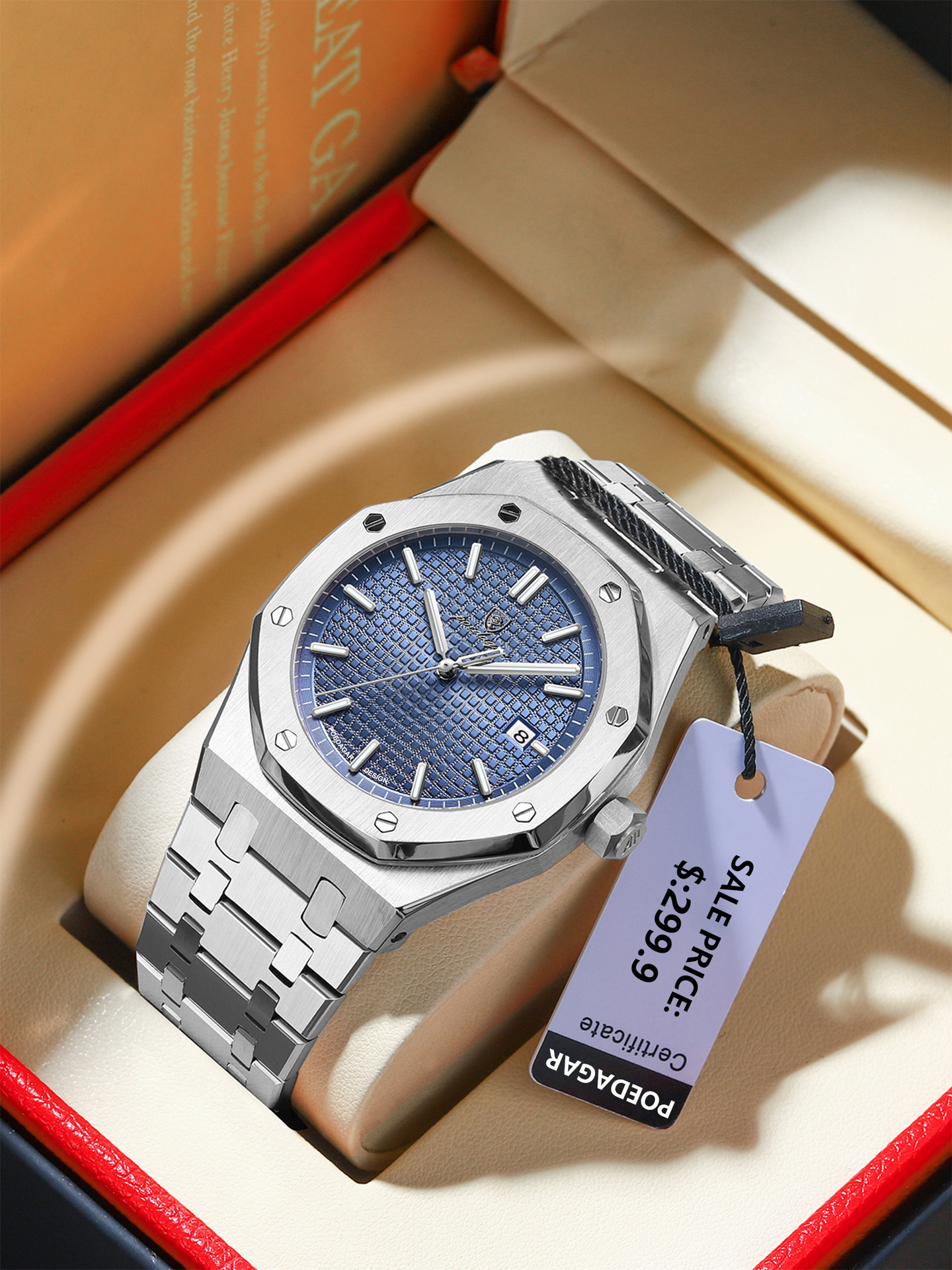 Fashion Men's Quartz Watch with Luminous Hands