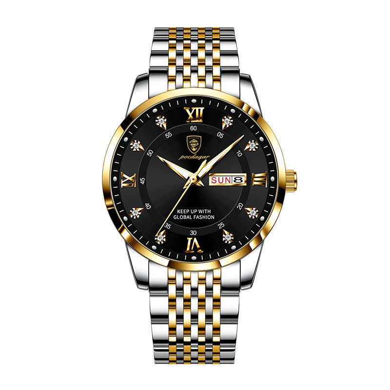 Men's Water-Resistant Quartz Watch with Date