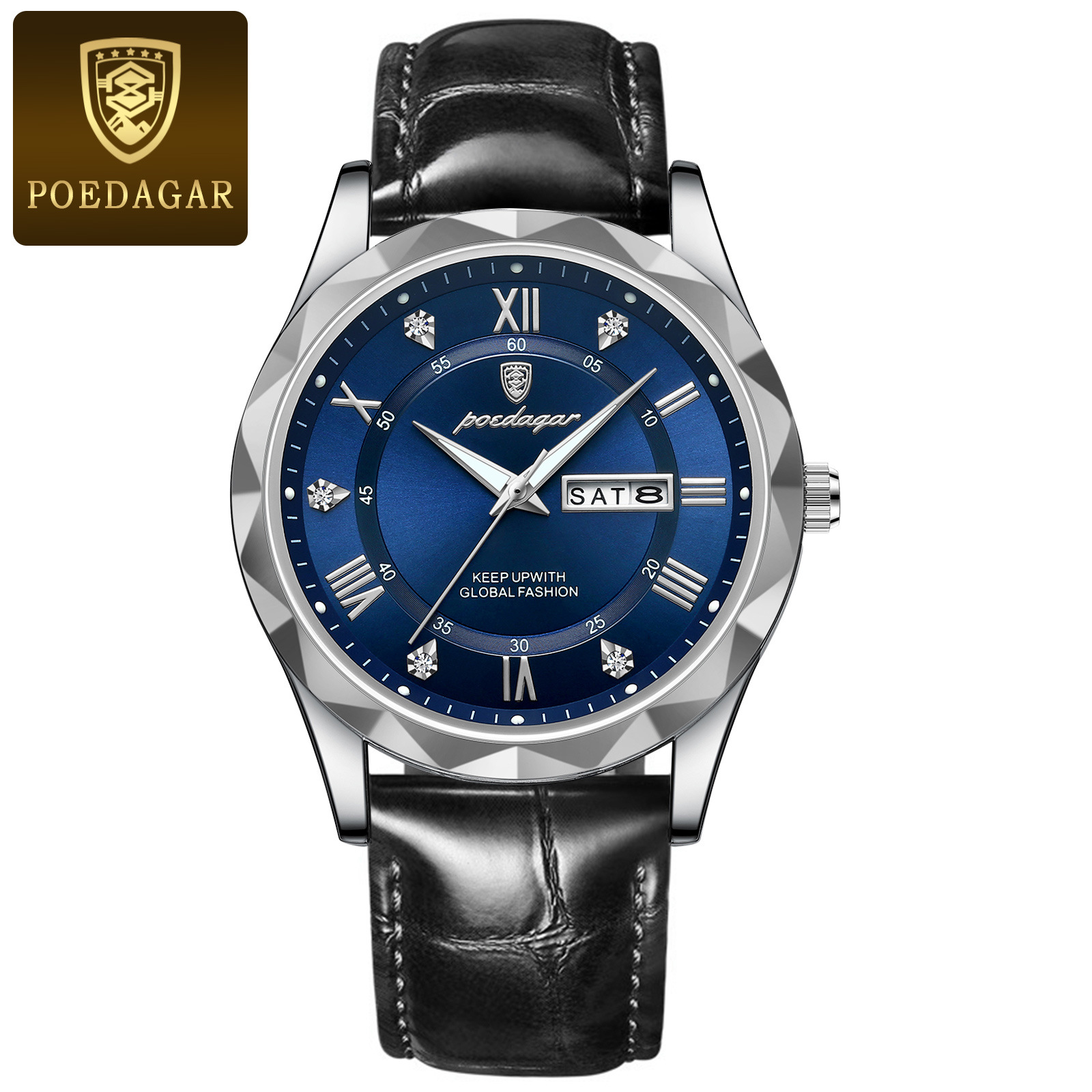 Luxury Men's Leather Strap Quartz Watch