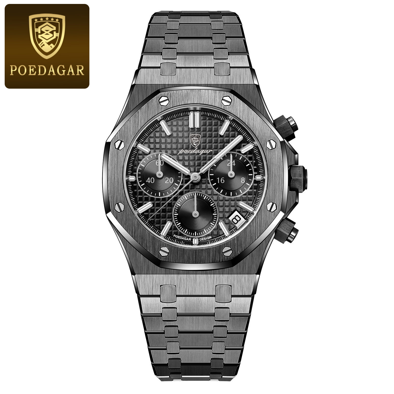 Men's Multifunction Quartz Watch with Luminous Hands