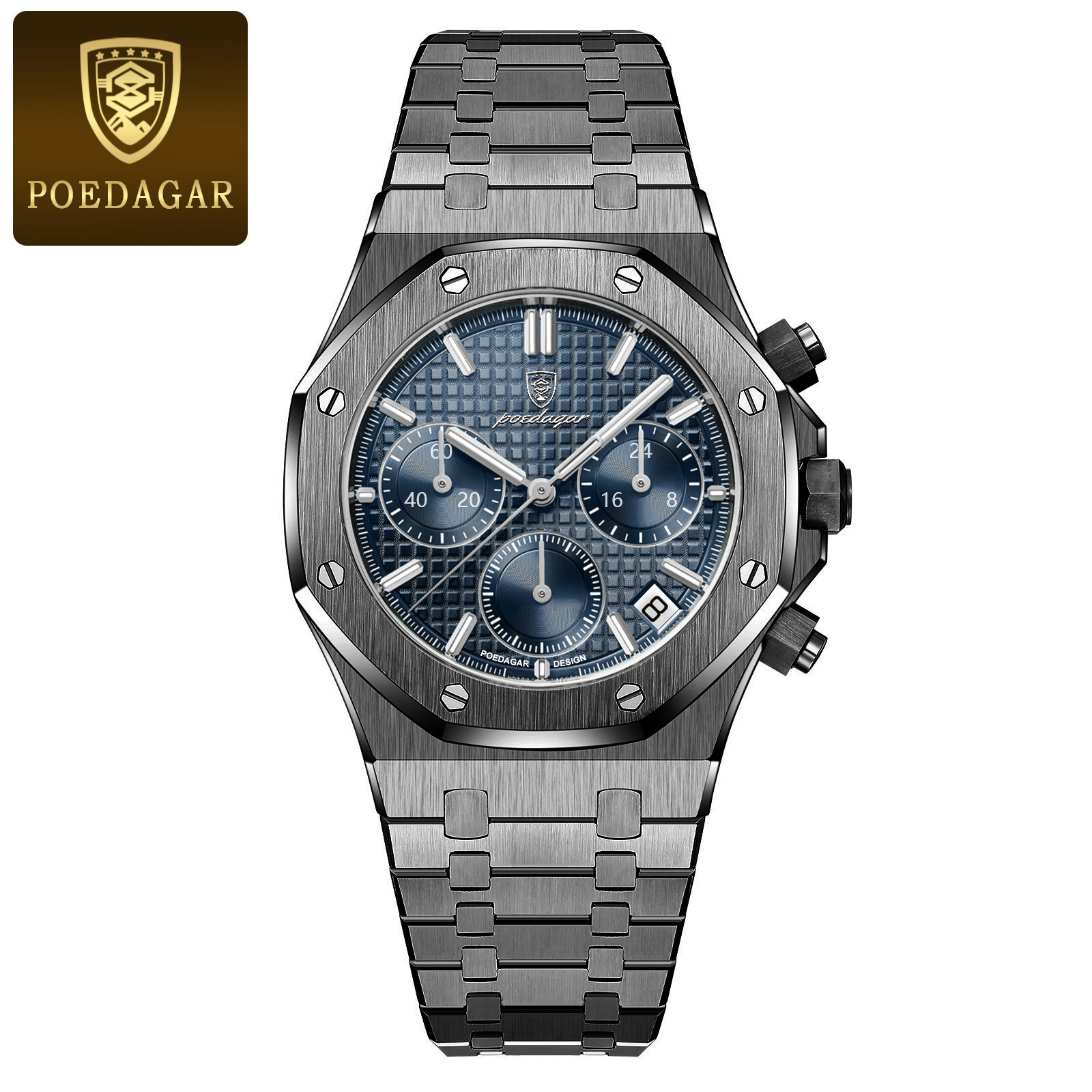 Men's Multifunction Quartz Watch with Luminous Hands