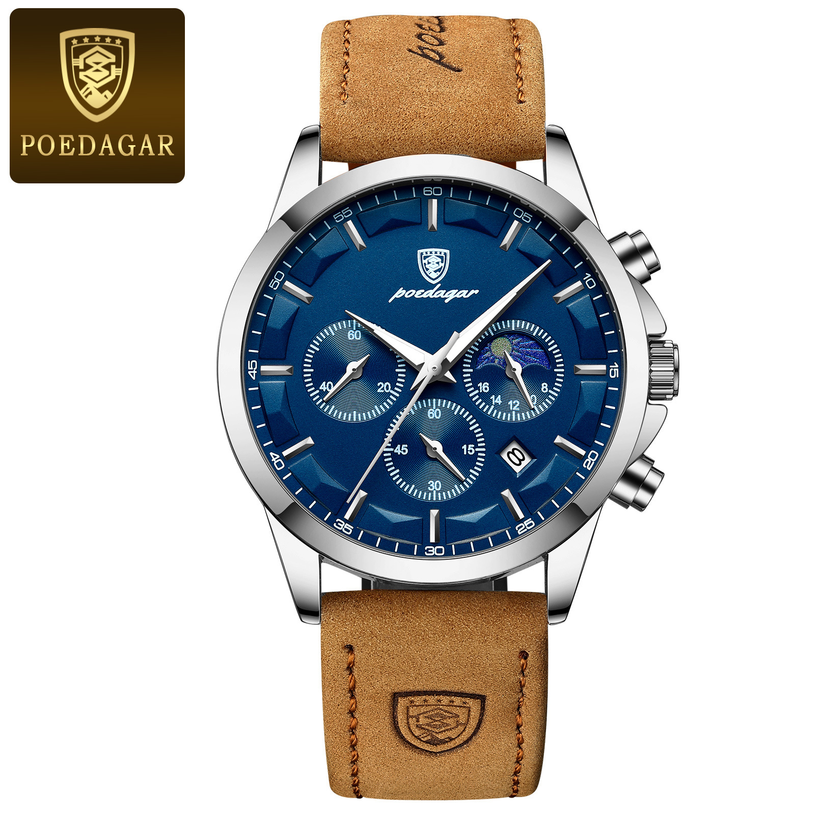 Men's Multifunction Water-Resistant Quartz Watch