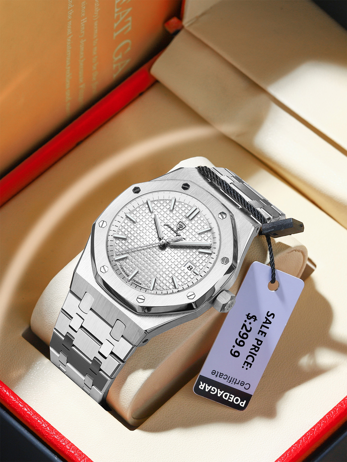 Fashion Men's Quartz Watch with Luminous Hands