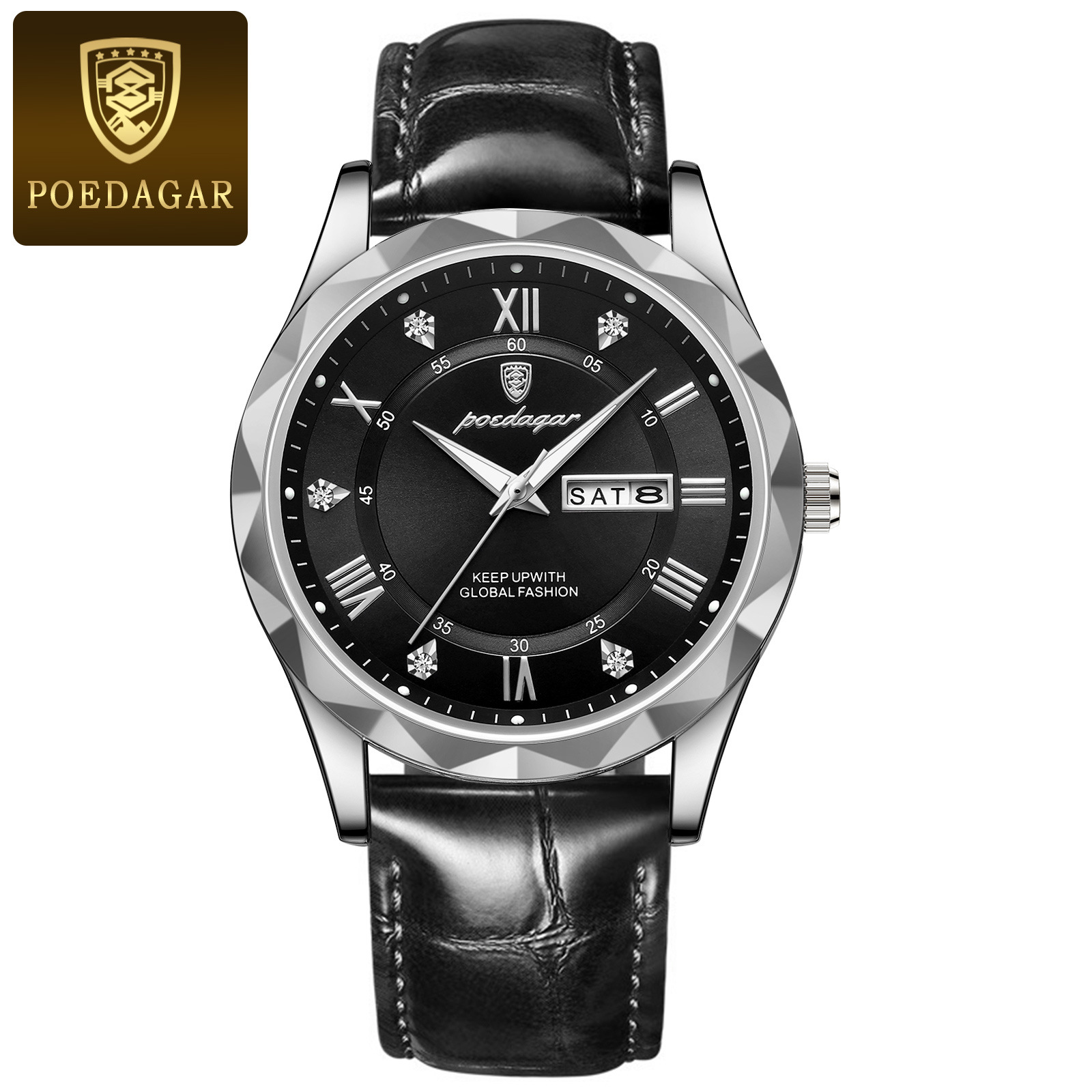 Luxury Men's Leather Strap Quartz Watch